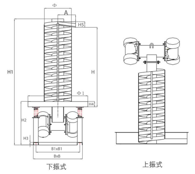 垂直振動提升機結構圖